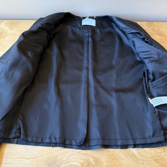 RINO & PELLE TORRI SOFT LAMB LEATHER JACKET 2-WAY FULL FRONT ZIP LINED EDGY US 6 - Picture 7 of 15